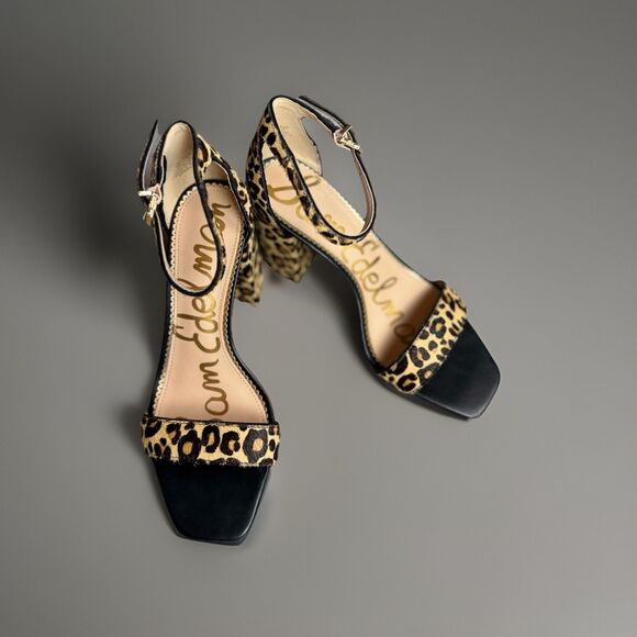 Sam Edelman | Shoes | Sam Edelman Womens Daniella Heeled  Sam Edelman Daniella Leopard Print Calf Hair Block Heel Sandals Women’s Size 6